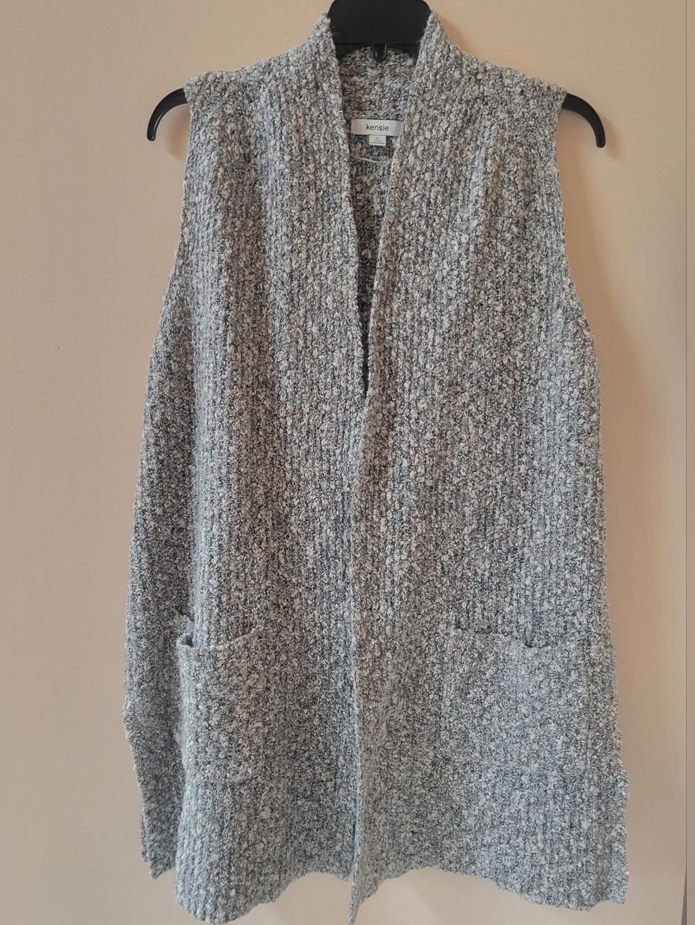 Kensie Gray Wool Blend Sweater Vest